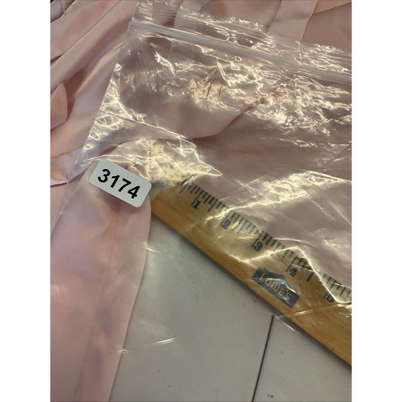 Nadine Merabi Darcie‎ Pink Pajamas size XL fur trimmed satin lounge luxury silk - Picture 15 of 15